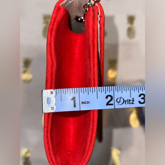 Tamaris Clutch, Red, feels like suede. NWT. - Picture 5 of 14
